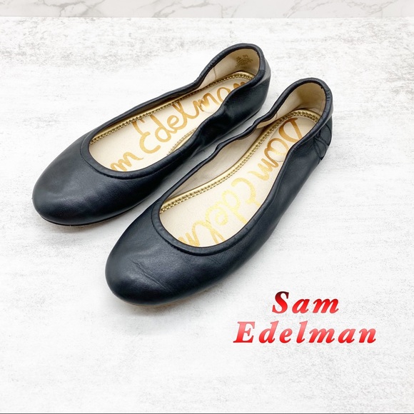 Sam Edelman Shoes - Sam Edelman-Black Leather Ballet Flat 7.5